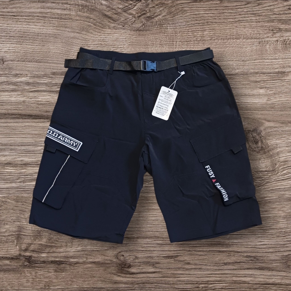 Mens Cargo Shorts Size 32 Vcansion Lightweight Outdoor Sports Black Quick Dry